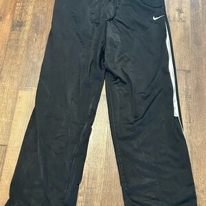 Nike Basketball Black Athletic Pants with White Accents
